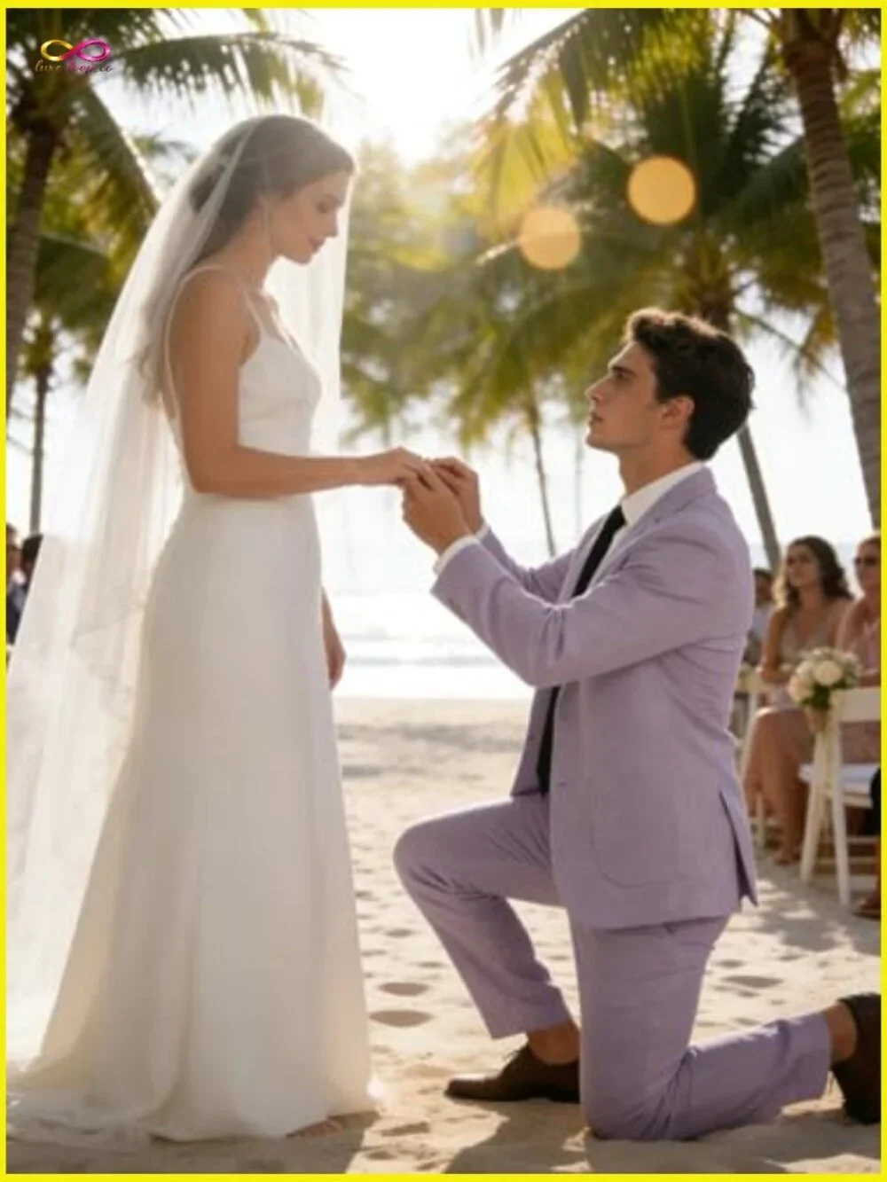 Linen Blend Regular Fit Two-Piece Suit Classic Formal Wedding Prom Outfit